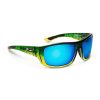 Pelagic Poly Polarized Lenses | Pursuit - Polarized Poly Lens Green Dorado - Blue Mirror