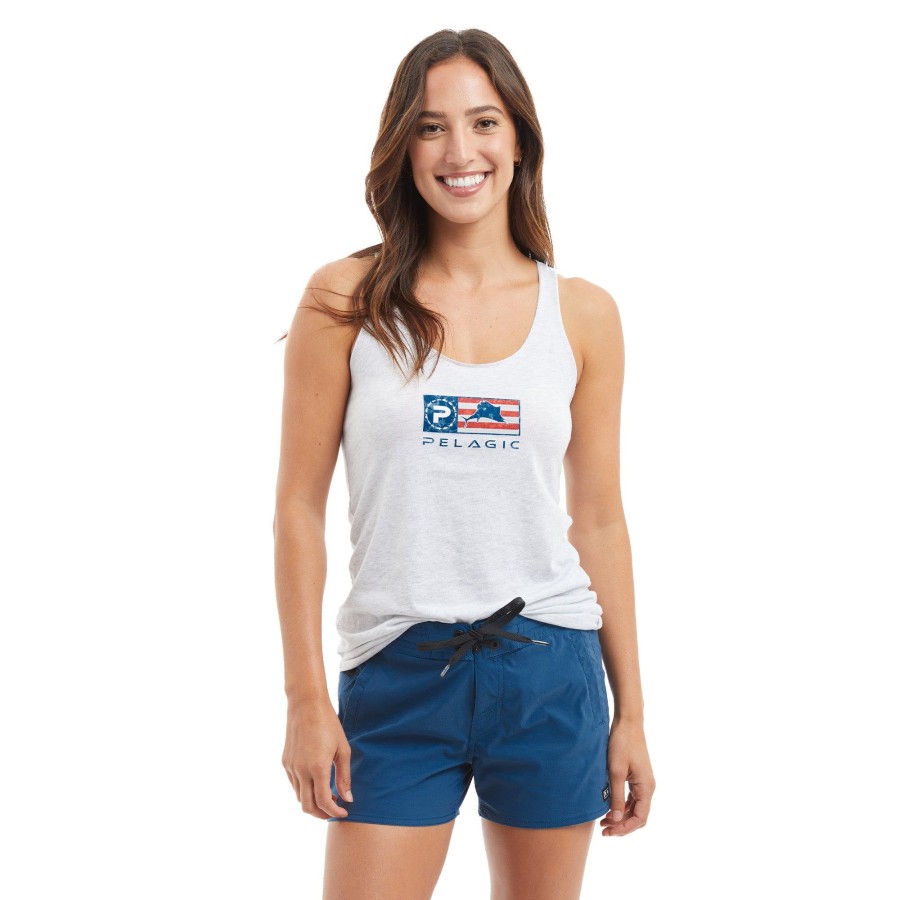 Apparel T-Shirts & Tank Tops | Americamo Ws Americamo Icon Heather White