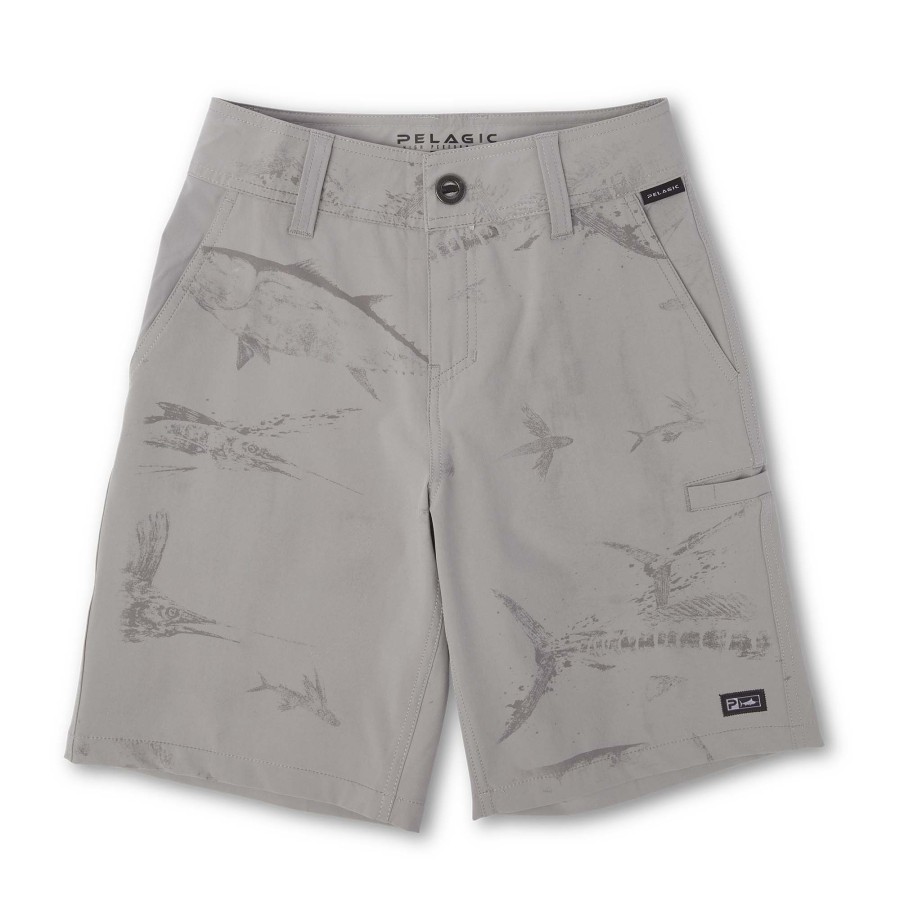 Apparel Fishing Shorts | Youth Mako Deep Sea Grey