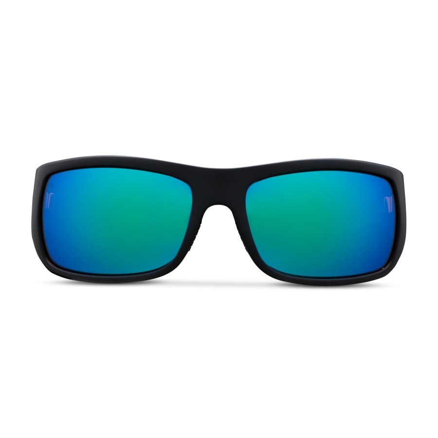 Pelagic Technology | Fish Hook - Polarized Mineral Glass Black Logo - Blue Mirror