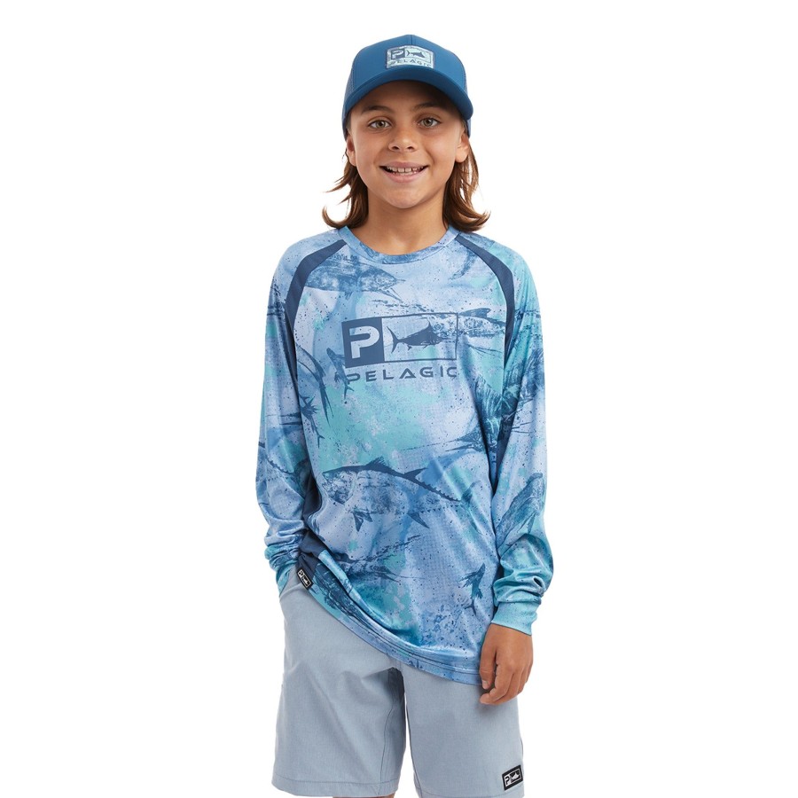 Apparel Fishing Shirts | Youth Vaportek Blue