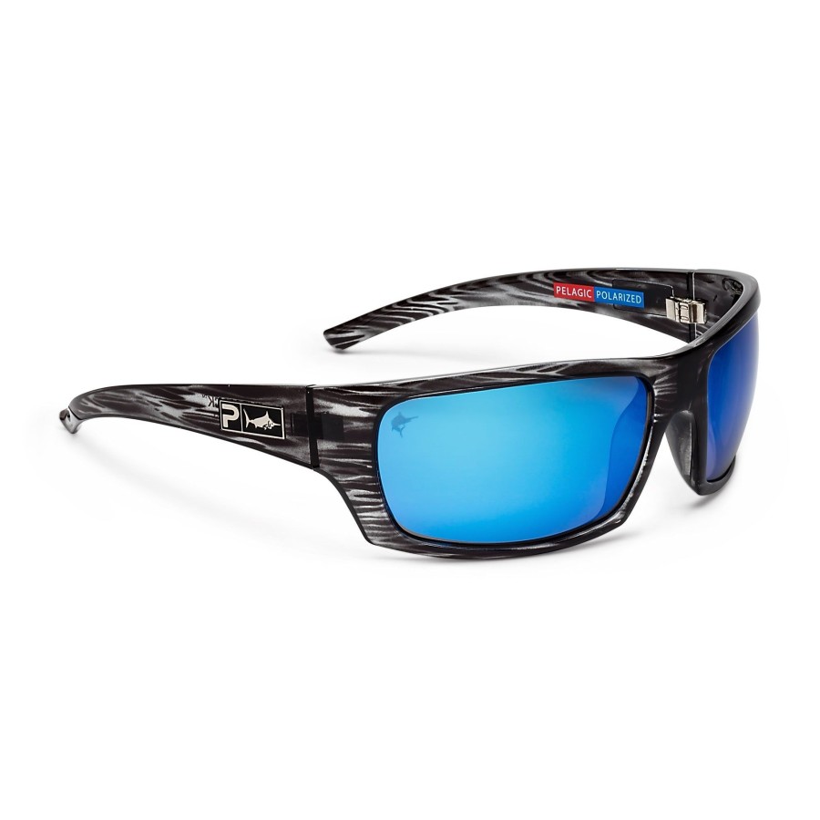 Pelagic Technology | The Mack - Polarized Mineral Glass Silverwood - Blue Mirror