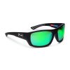 Pelagic Best Selling Sunglasses | Pursuit - Polarized Mineral Glass Matte Black - Green Mirror