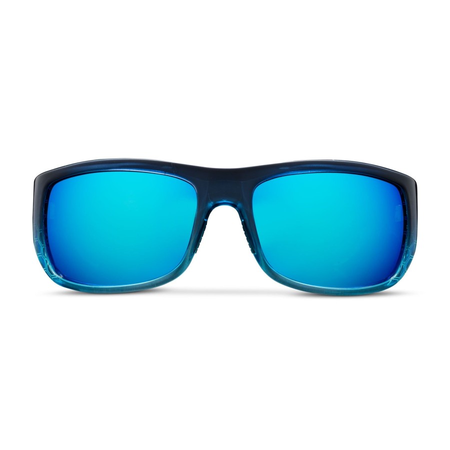 Pelagic Poly Polarized Lenses | Fish Hook - Polarized Poly Lens Blue Helix - Blue Mirror