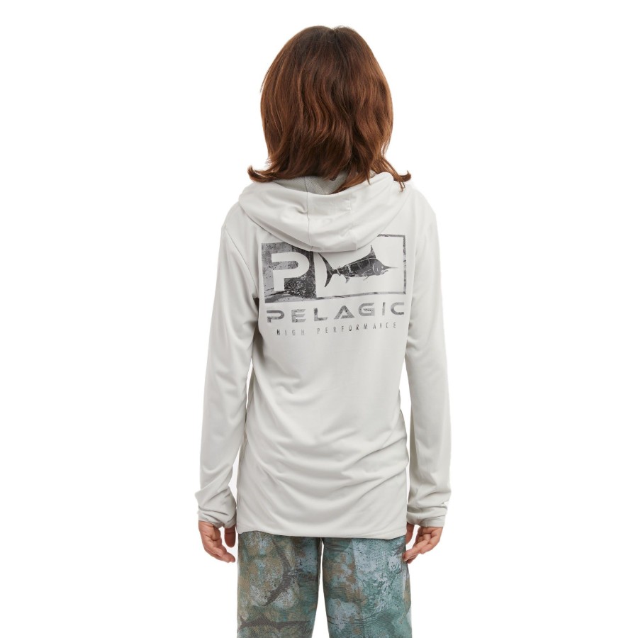 Apparel Fishing Shirts | Youth Defcon Icon Light Grey