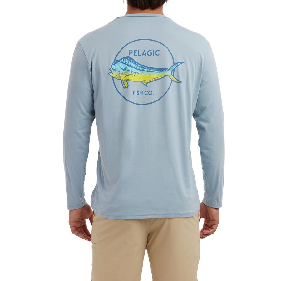 Apparel T-Shirts & Tank Tops | Stratos Mahi Fade Ls Slate