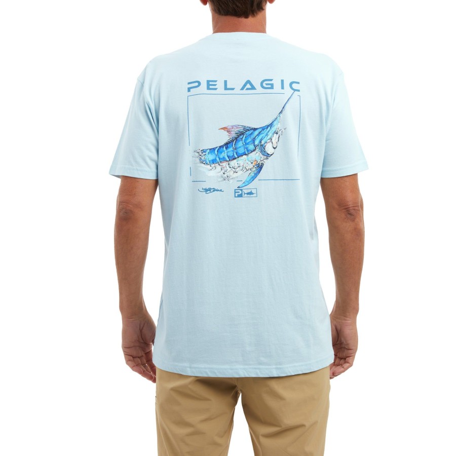 Apparel T-Shirts & Tank Tops | Goione Marlin Light Blue