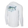 Apparel Fishing Shirts | Vaportek Marlin Minds White