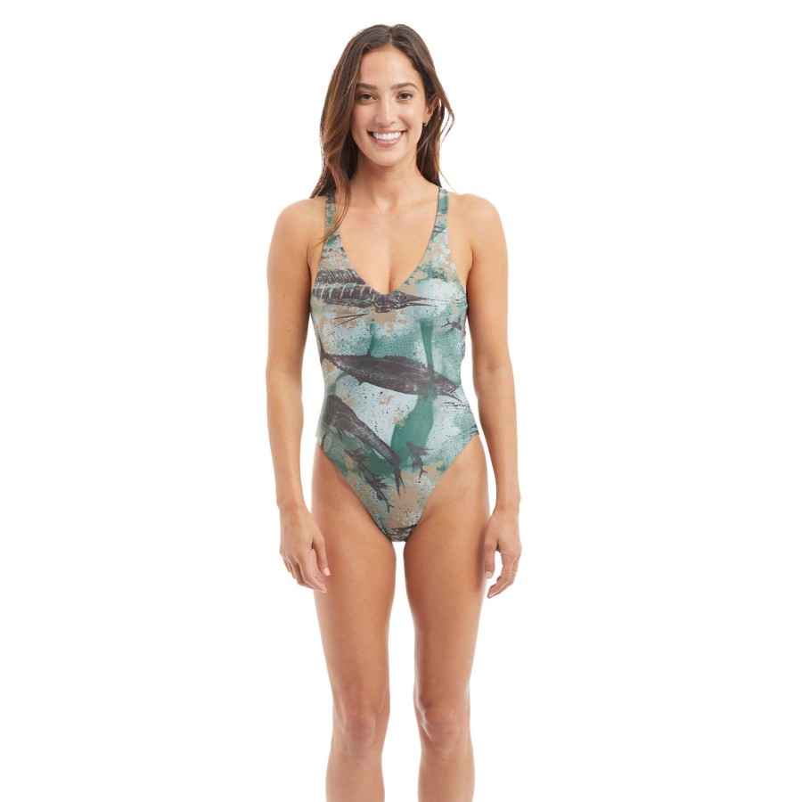 Apparel Swimwear | Naples Reversible Green