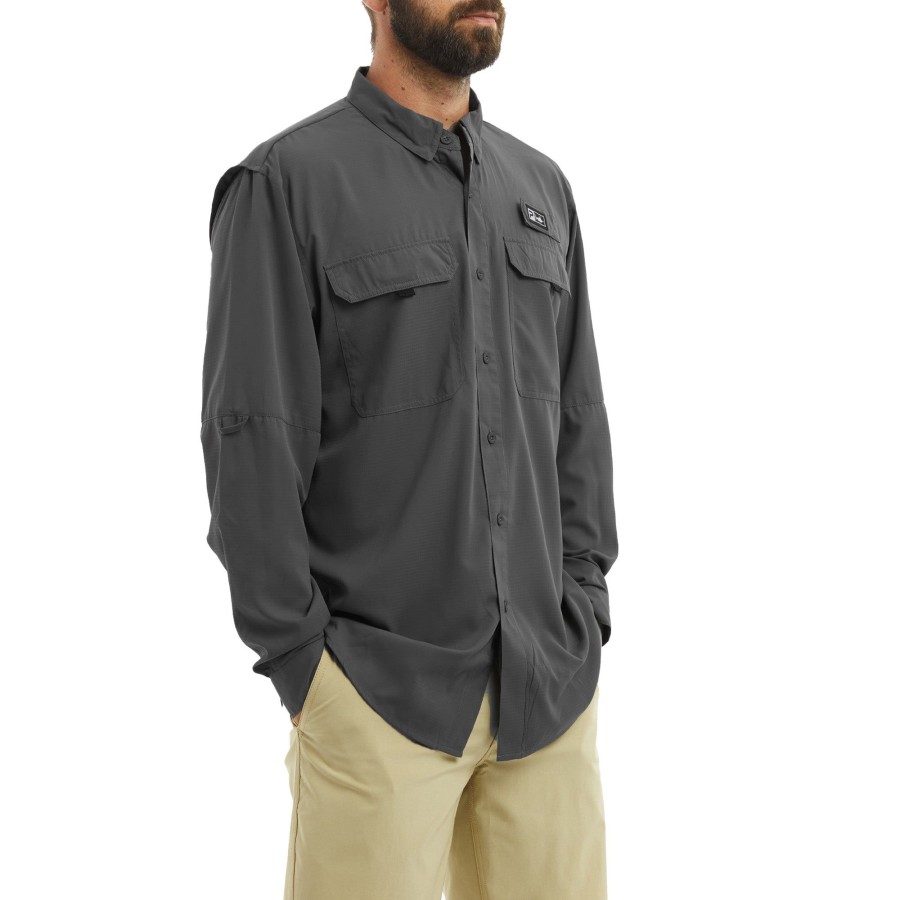 Apparel Button-Ups | Keys Ls Graphite