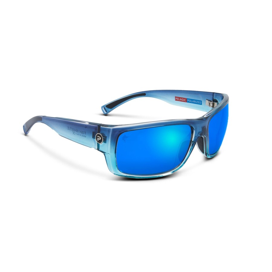 Eyewear Best Selling Sunglasses | Fish Whistle - Polarized Mineral Glass Blue Fade - Blue