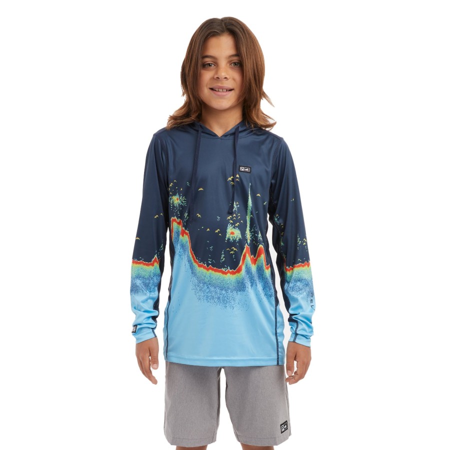 Apparel Fishing Shirts | Youth Vaportek Navy