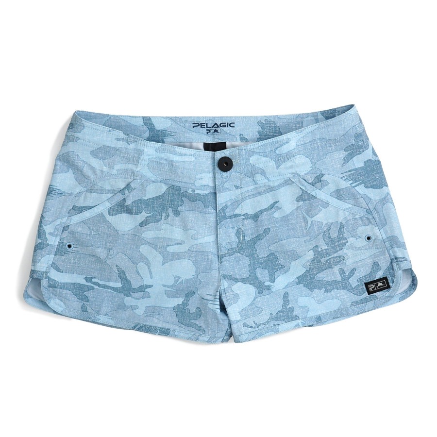 Apparel Fishing Shorts | Ws Moana Fish Camo Slate