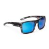 Pelagic Glass Polarized Lenses | Shark Bite - Polarized Mineral Glass Silverwood - Blue Mirror