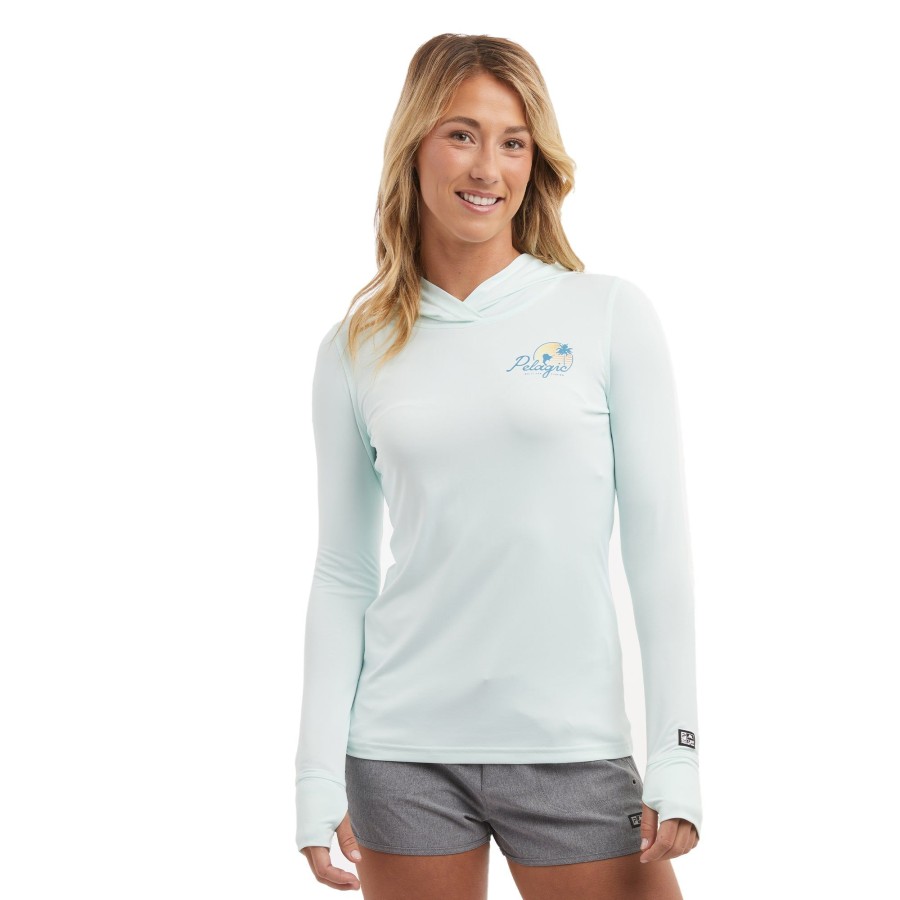 Apparel Fishing Shirts | Ws Aquatek Sunset Sails Sea Foam