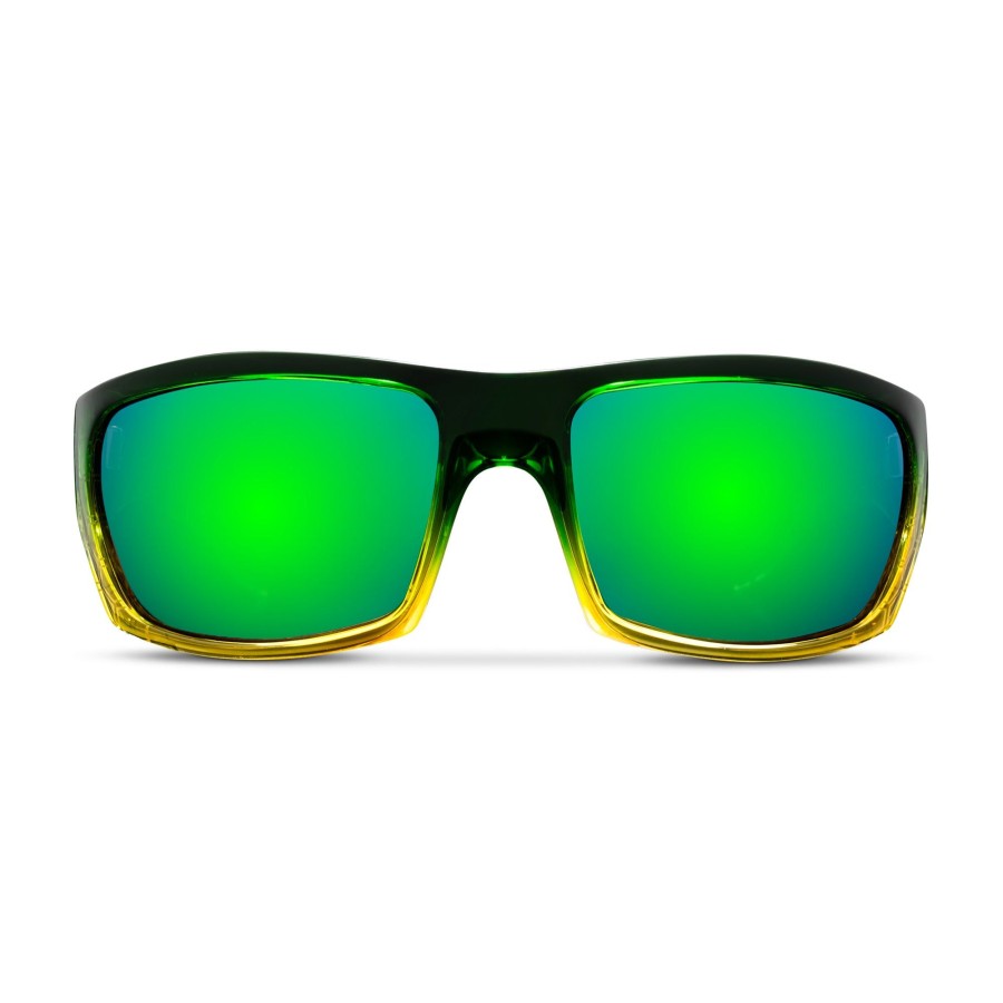 Pelagic Poly Polarized Lenses | The Mack - Polarized Poly Lens Green Dorado - Green Mirror