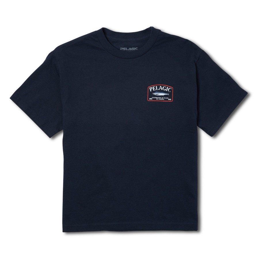 Apparel T-Shirts | Youth Game Fish Marlin Navy