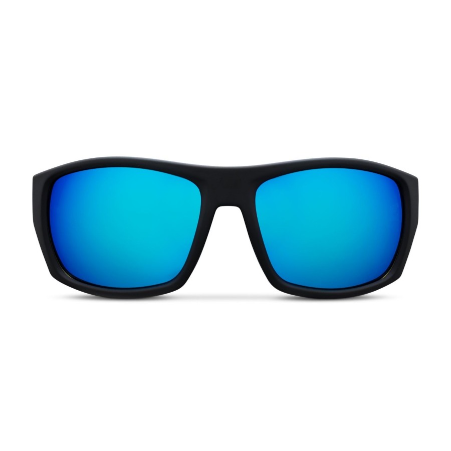 Pelagic Technology | Pursuit - Polarized Poly Lens Matte Black - Blue Mirror