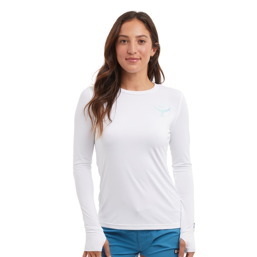 Apparel Fishing Shirts | Ws Aquatek Tails Up White