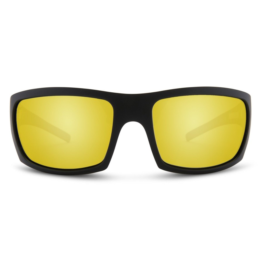 Eyewear Technology | The Mack - Polarized Mineral Glass Matte Black - Gold