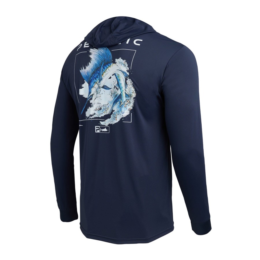 Apparel Fishing Shirts | Aquatek Goione Sailfish Navy