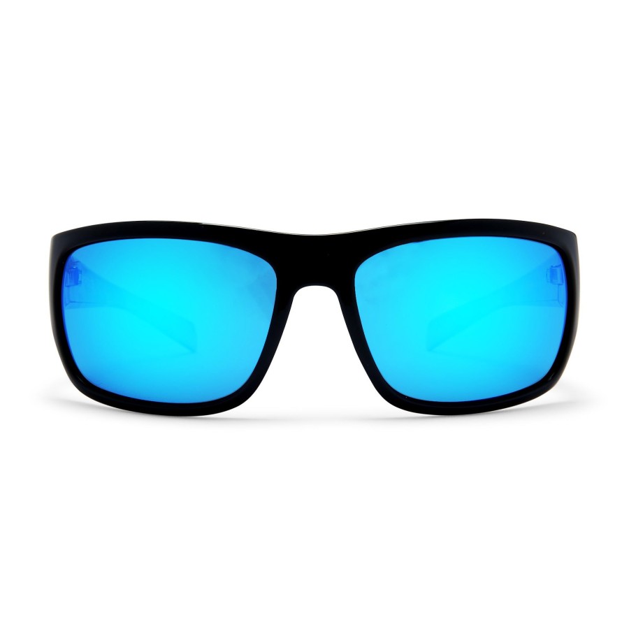 Eyewear Best Selling Sunglasses | Americamo Lighthouse - Polarized Mineral Glass Black Americamo - Blue Mirror