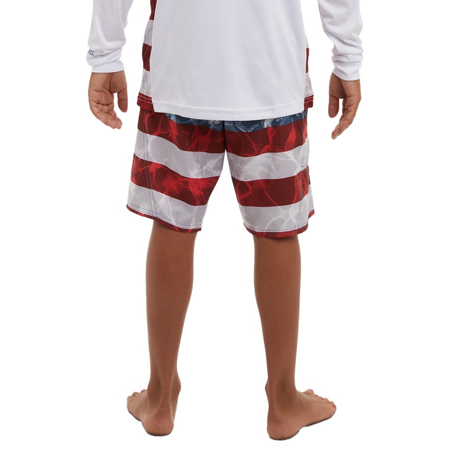 Apparel Fishing Shorts | Youth Sharkskin Americamo