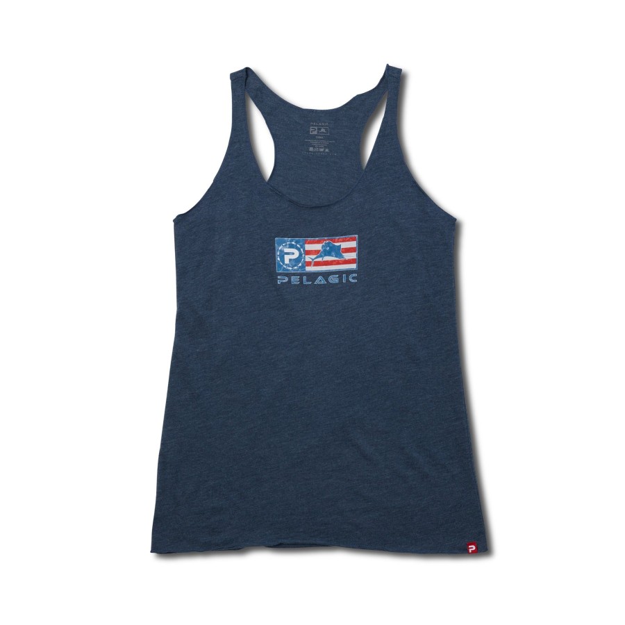 Apparel T-Shirts & Tank Tops | Americamo Ws Americamo Icon SmoWholesale Blue