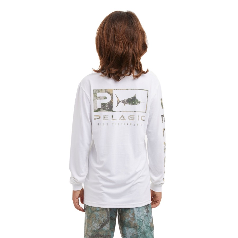 Apparel Fishing Shirts | Youth Aquatek Icon White