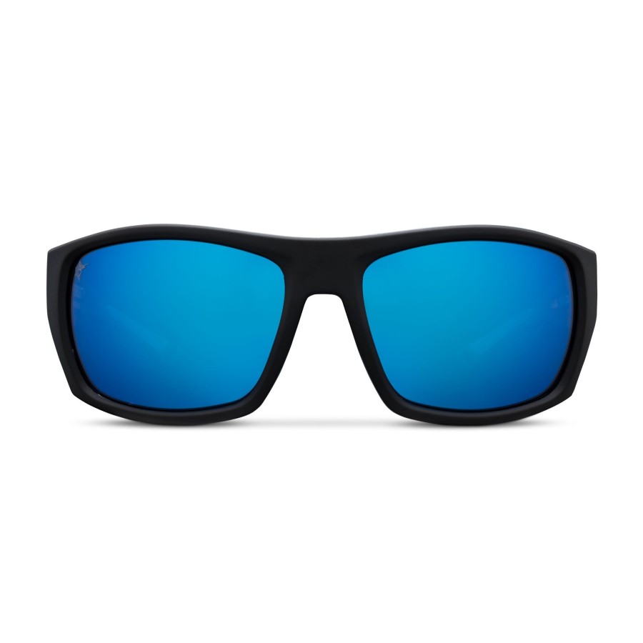 Pelagic Technology | Pursuit - Polarized Mineral Glass Matte Black - Blue Mirror