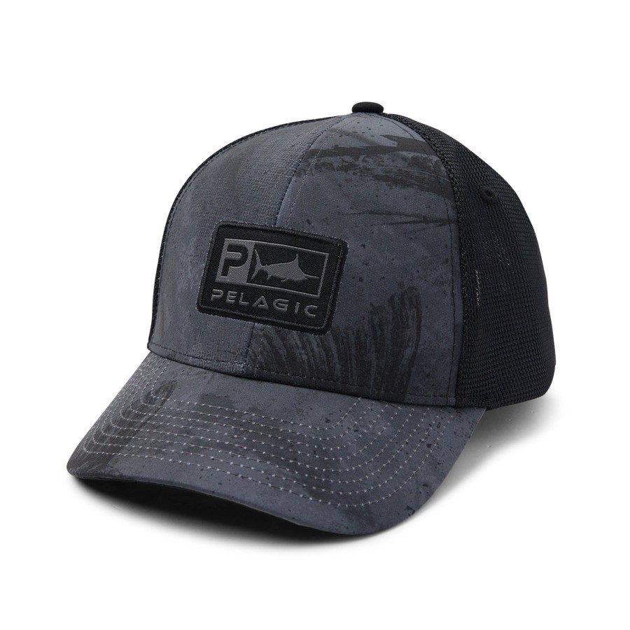 Apparel Fishing Hats | Offshore Icon Gyotaku Black / Charcoal