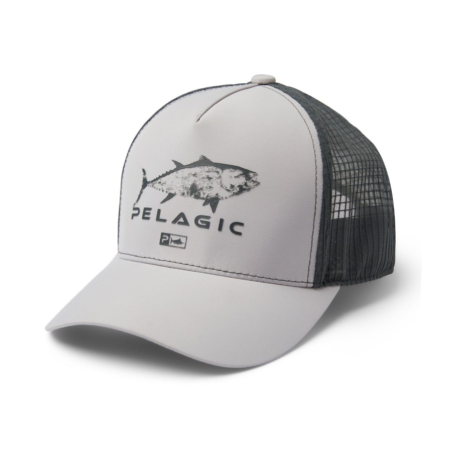 Apparel Fishing Hats | Echo Gyotaku Light Grey