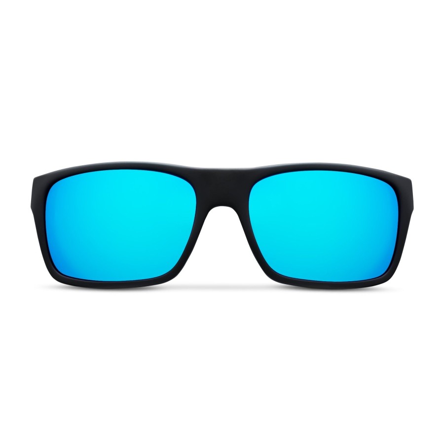 Pelagic Technology | Fish Taco - Polarized Poly Lens Matte Black - Blue Mirror