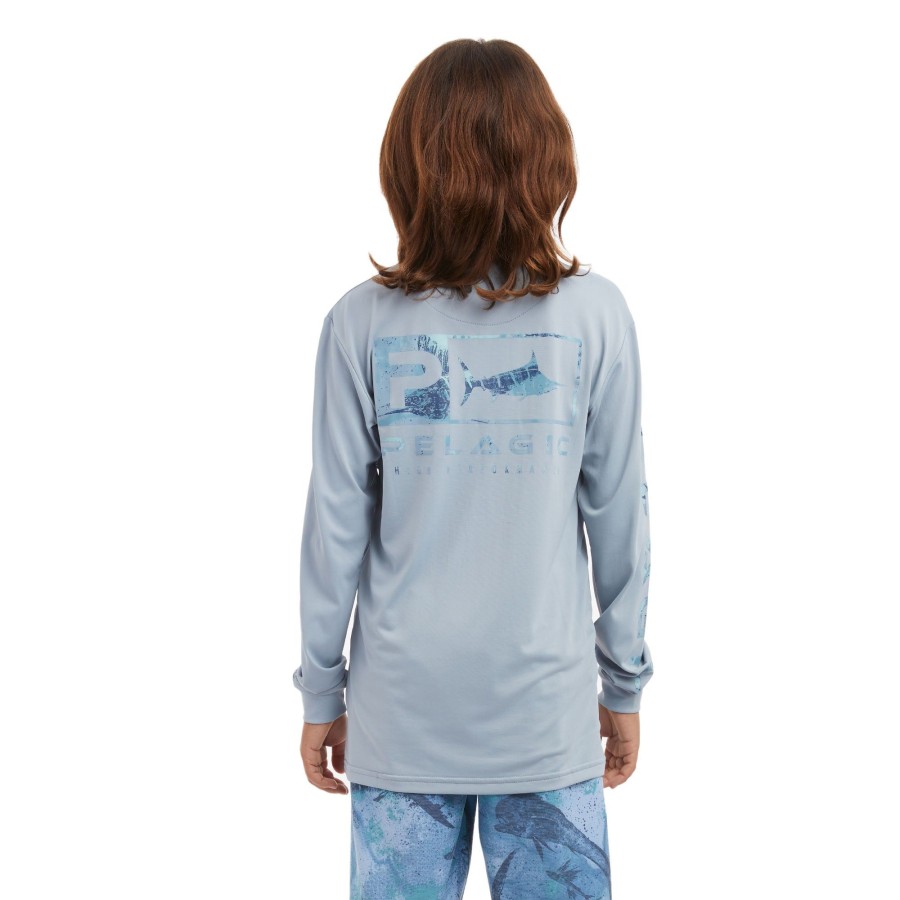 Apparel Fishing Shirts | Youth Aquatek Icon Slate