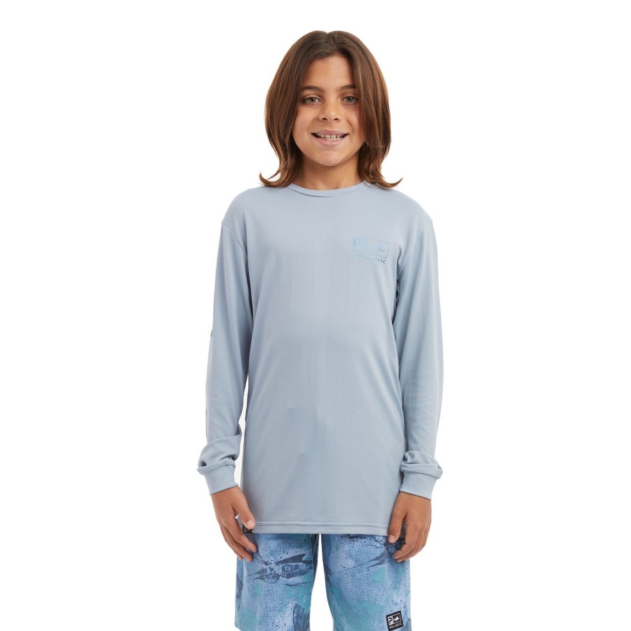 Apparel Fishing Shirts | Youth Aquatek Icon Slate