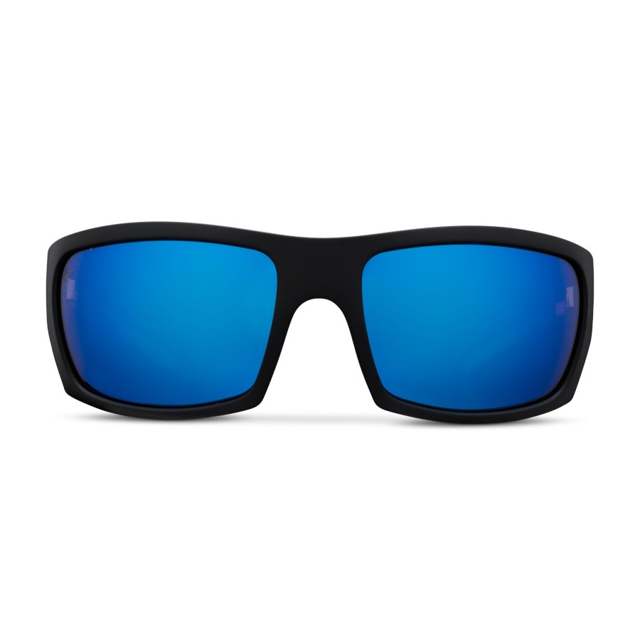 Pelagic Technology | The Mack - Polarized Mineral Glass Matte Black - Blue Mirror