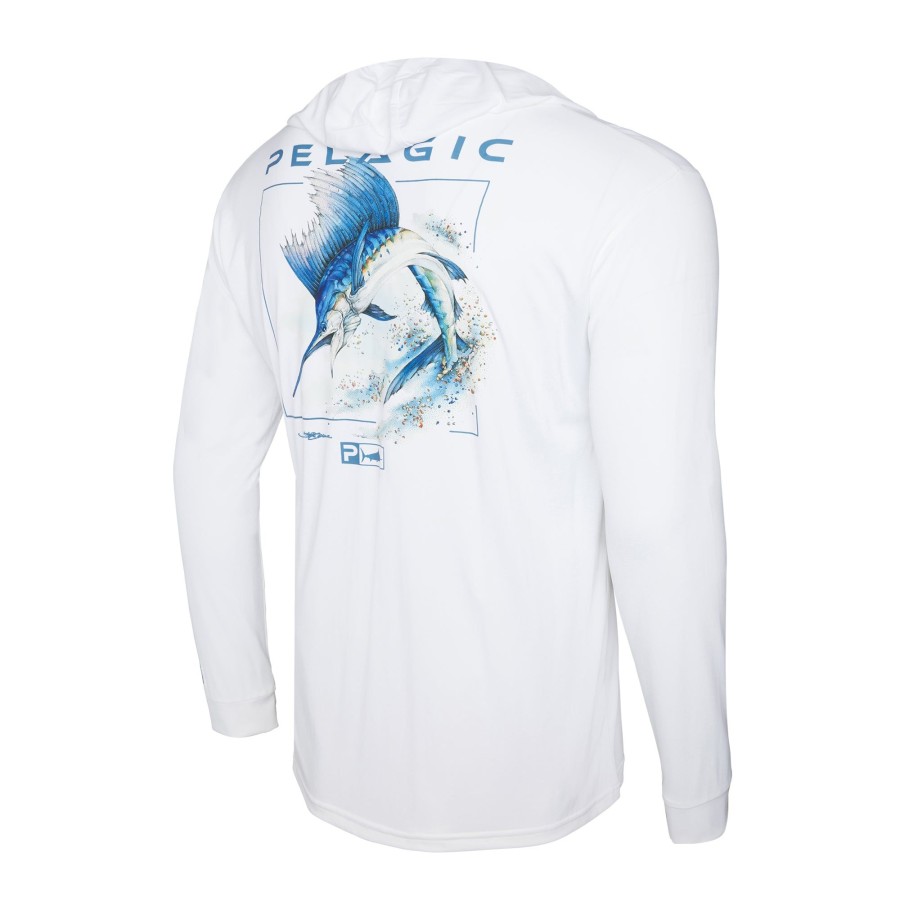 Apparel Fishing Shirts | Aquatek Goione Sailfish White