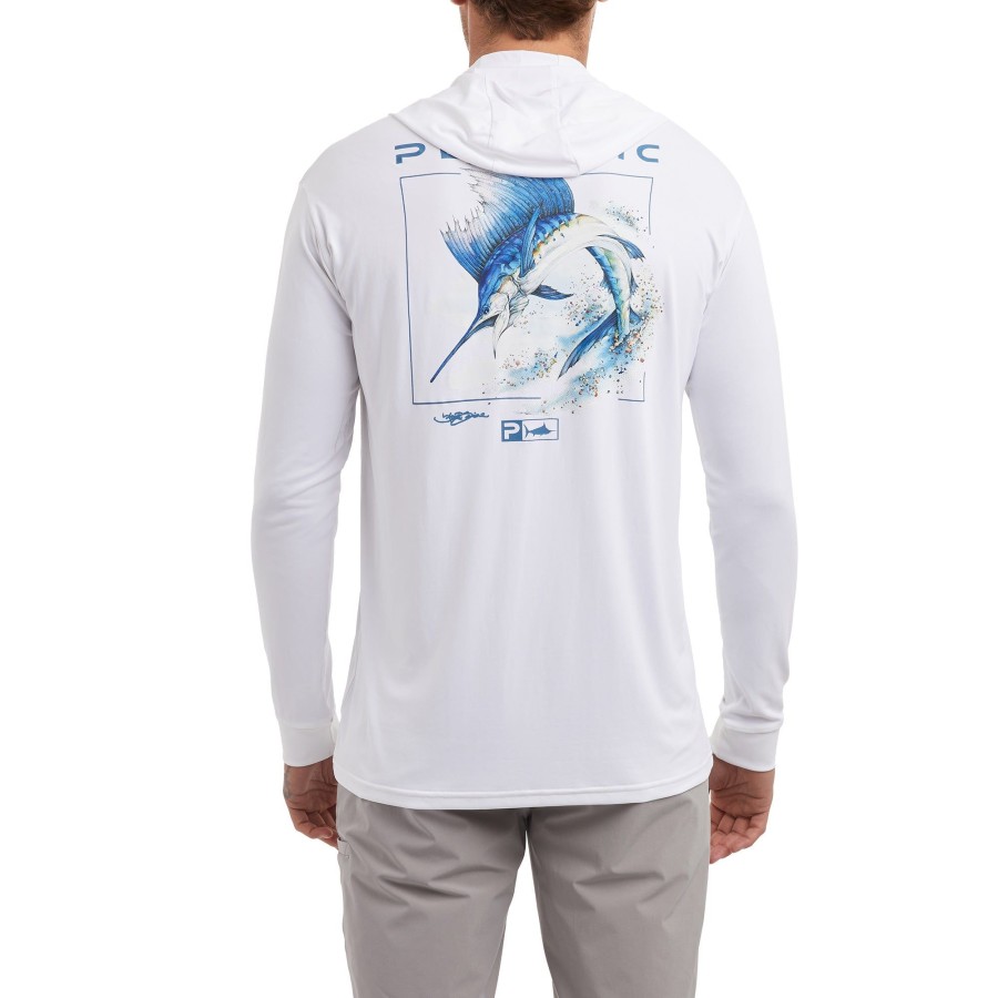 Apparel Fishing Shirts | Aquatek Goione Sailfish White