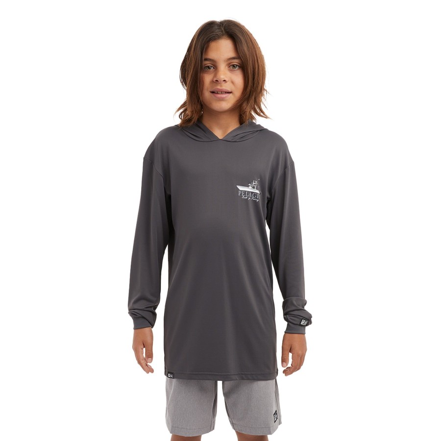 Apparel Fishing Shirts | Youth Aquatek Let'S Go Graphite