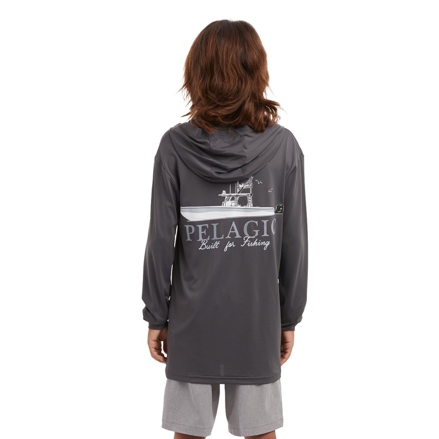 Apparel Fishing Shirts | Youth Aquatek Let'S Go Graphite