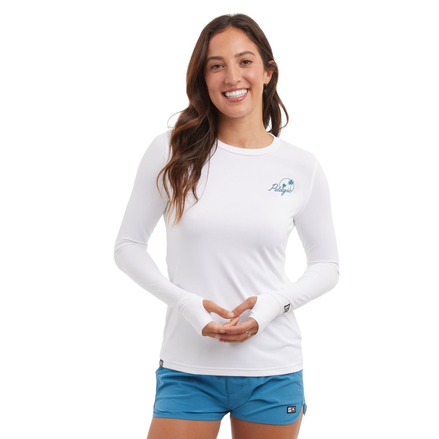 Apparel Fishing Shirts | Ws Aquatek Sunset Sails White